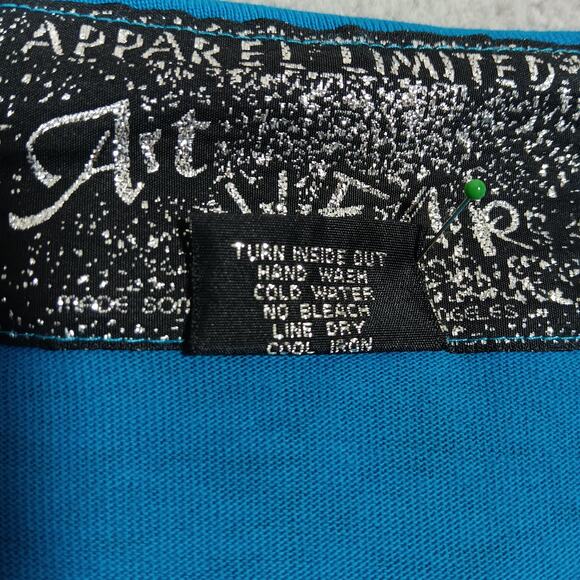 Vintage Art Wear Apparel Limited Set of Top and Pants Size Large Blue and Gold - Picture 5 of 15